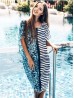 Chiffon Nautical Striped Beach Dress